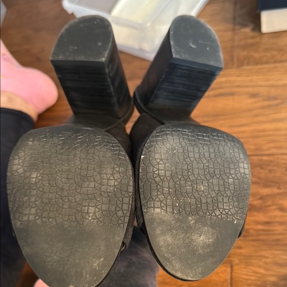 bp Black Mules with Open Toe and Medium Heel - Picture 4 of 6